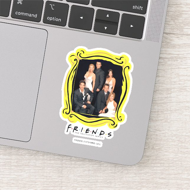 Sticker FRIENDS™ | Groupe en tenue de soirée noir et blanc (Détail)