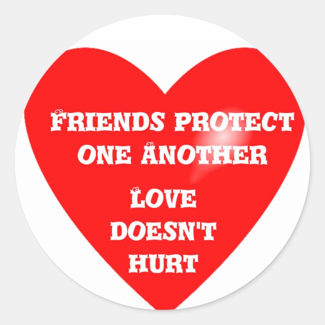 Sticker Friends Protection_ (Devant)