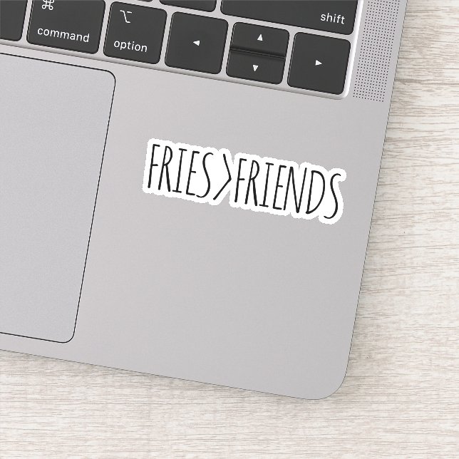 STICKER FRITES AMUSANTES SUR AMIS (Détail)