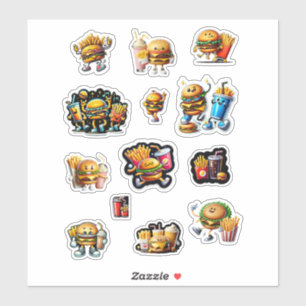 Sticker Frites au fromage Boire Milkshake