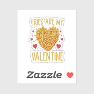 Sticker Frites Sont Mon Valentin