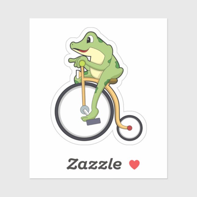 Sticker Frog at Circus with Bicycle.PNG (Feuille)