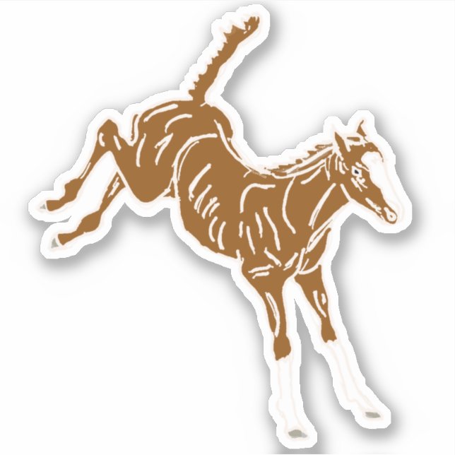 Sticker Frolicking Horse Foal - transforme une couleur per (Devant)