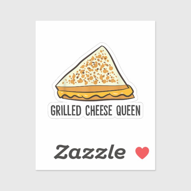 Sticker Fromage Grillé Queen Funny Fromage Grillé (Feuille)