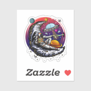 Sticker Fromage Space Moon