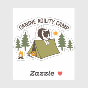 Sticker Frontière Collie Canine Agilité Camp Chien amusant