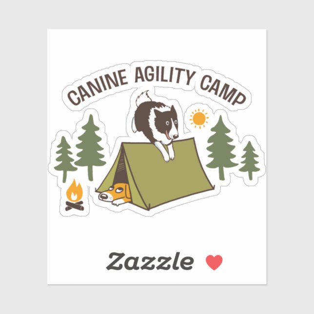 Sticker Frontière Collie Canine Agilité Camp Chien amusant (Feuille)