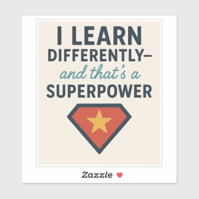 Sticker Fruit Avec Le TDAH*, J'Apprends Différemment (Feuille)