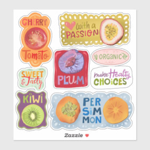 Sticker fruit biologique à choix santé