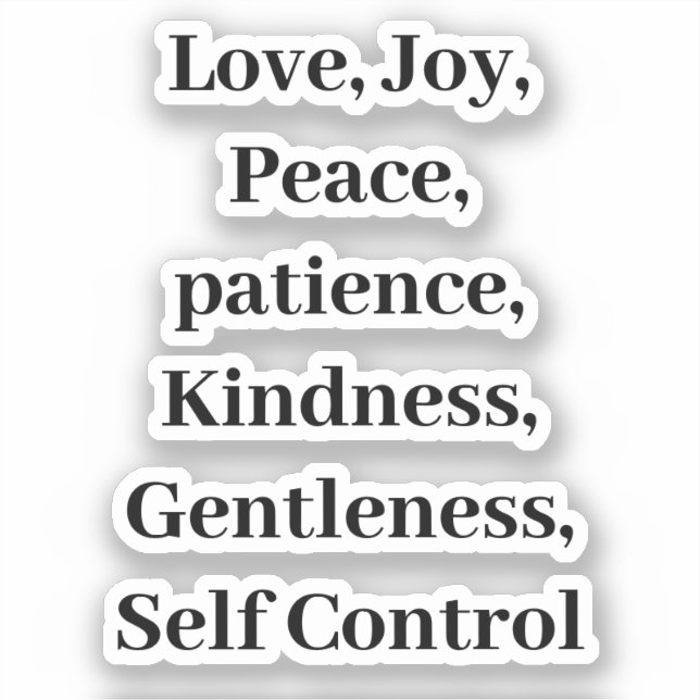 Sticker Fruit De L'Esprit Chrétien (Recto)