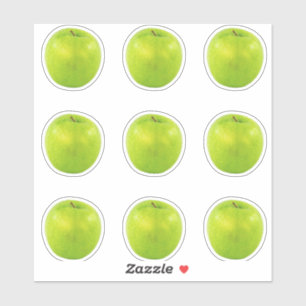 Sticker Fruit frais vert sain de pomme