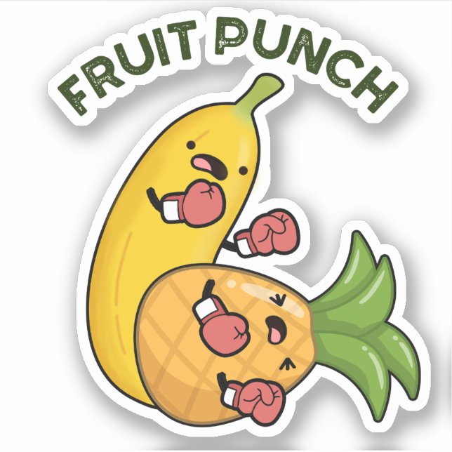 Sticker Fruit Punch Drôle Boisson Pun (Devant)