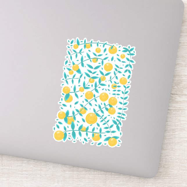 Sticker Fruit vintage orange (Détail)