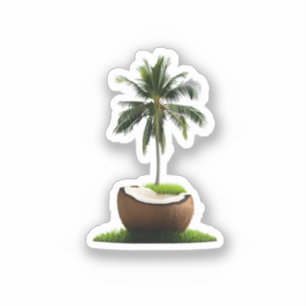 Sticker Fruits de cocotier
