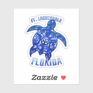Sticker Ft Lauderdale Floride Vacances Tortue tribale