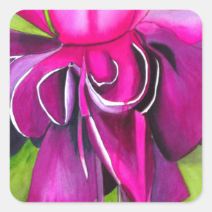 Sticker Fuchsia pop art watercolour flower