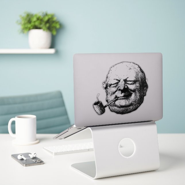 Sticker Fumeur (Ordinateur portable sur le bureau)