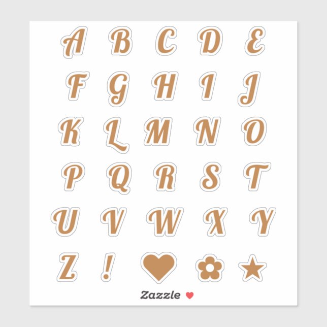 Sticker Fun Copper Police Alphabet Lettres Monogrammes ini (Feuille)