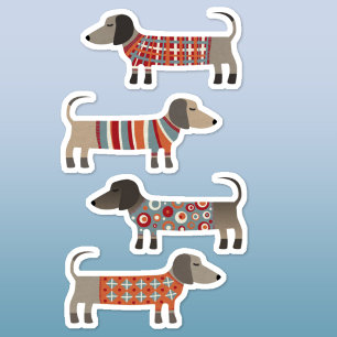 Sticker Fun Dachshund Wiener Sauser Chien