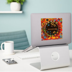 Sticker Fun Daisy Personnalisé Carré Inspirivity