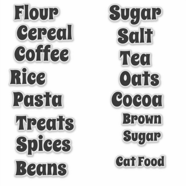 Sticker Fun Retro Police Personnalisable Pantry Vinyl (Devant)