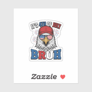 Sticker Funny 4th of July Eagle Bruh Maillot Patriotique C