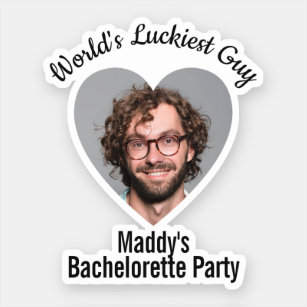 Sticker Funny Bachelorette Party Groom's visage individuel