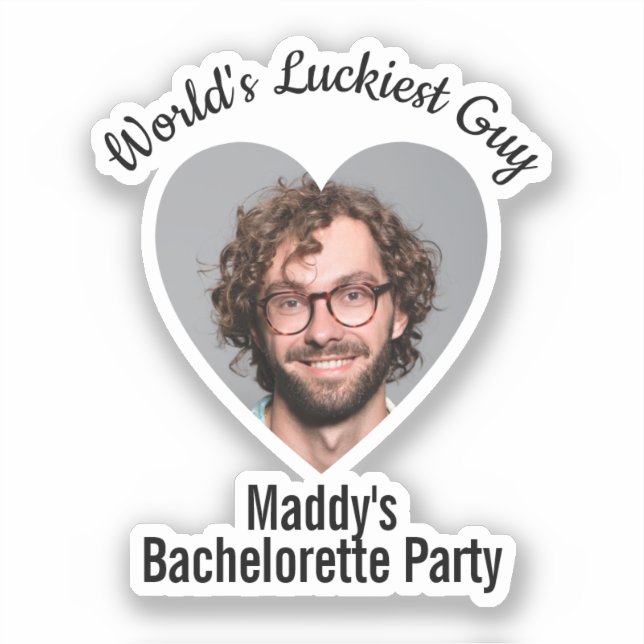 Sticker Funny Bachelorette Party Groom's visage individuel (Recto)