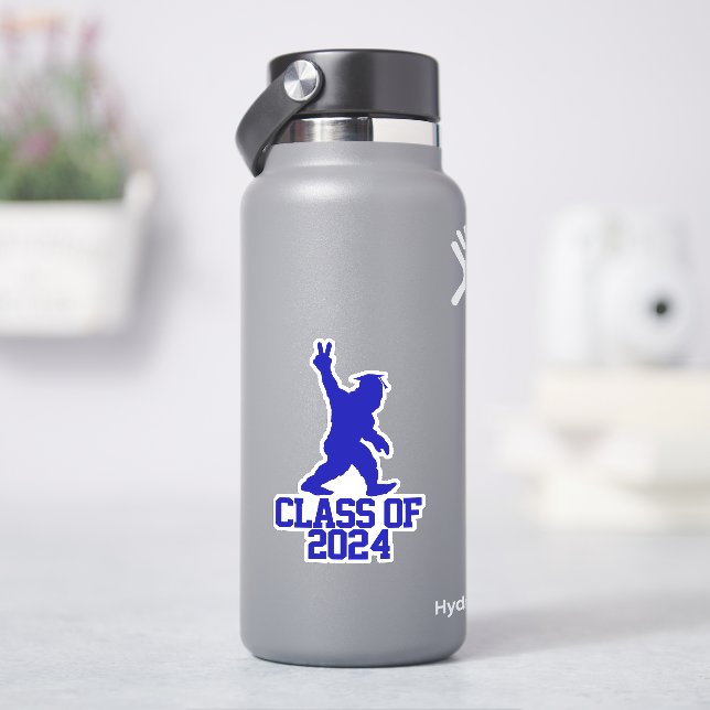 Sticker Funny Bigfoot Class of 2024 - Graduation 2024 (HydroFlask)