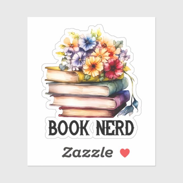 Sticker Funny book nerd les amateurs de lecture (Feuille)