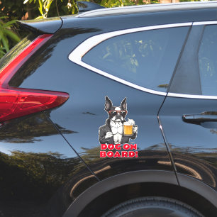 Sticker Funny Boston Terrier Cool Chien à bord