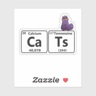Sticker Funny Cats Periodic Table Elements Funny Science T