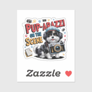 Sticker Funny Chien Photographe Design