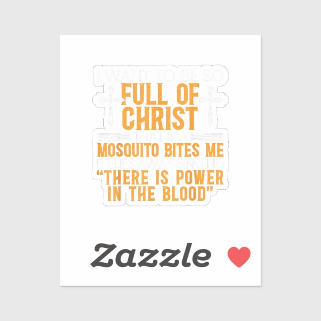 Sticker Funny Christian Religious Servant of God Faithful (Feuille)