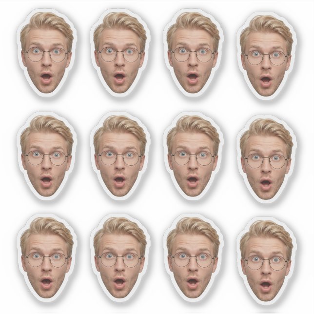 Sticker Funny Custom Face Bachelorette Party (Devant)