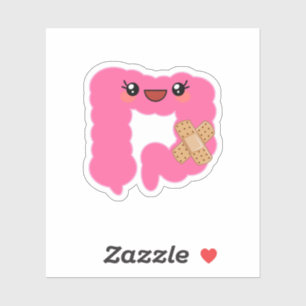 Sticker Funny Cute Colon avec le bandage