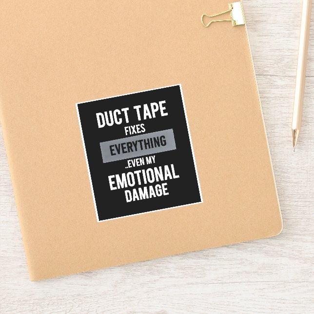 Sticker Funny Emotional Damage -Dark Dry Humor Graphic Art (Carnet)