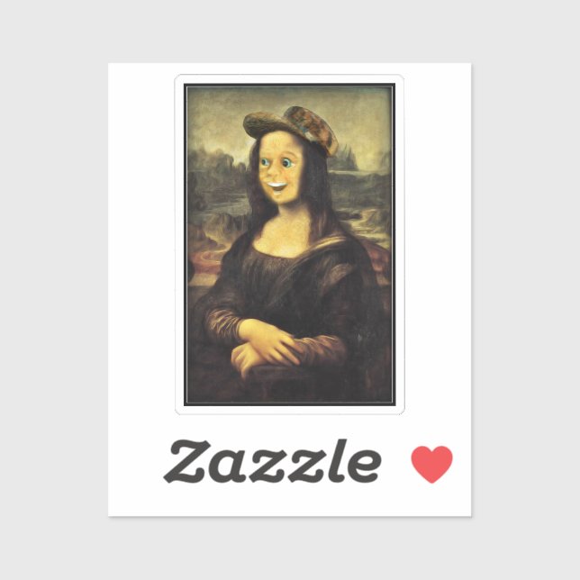 Sticker Funny Face Mona Lisa (Feuille)