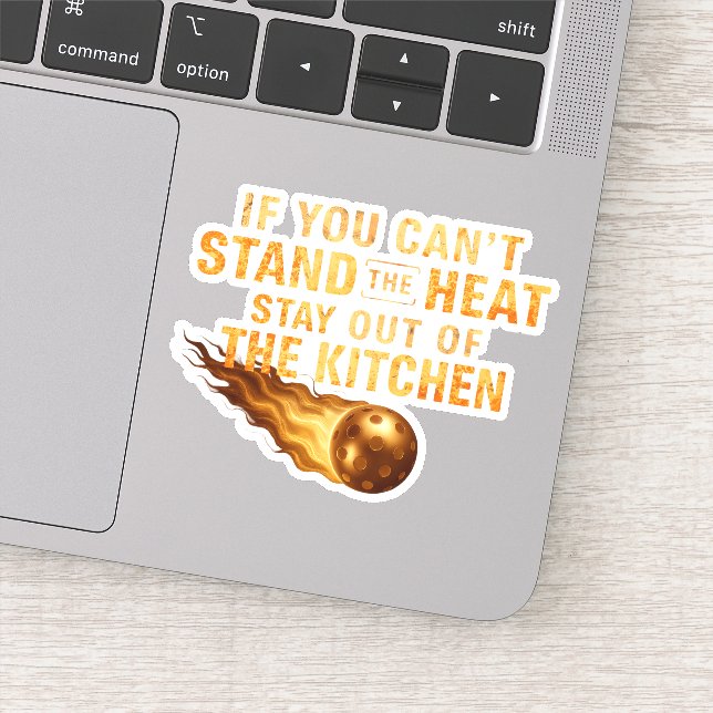 Sticker Funny Flaming Pickleball Kitchen Graphic Dink Life (Détail)
