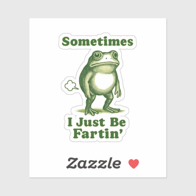 Sticker Funny Frog Quote (Feuille)
