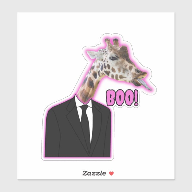 Sticker Funny Giraffe (Feuille)