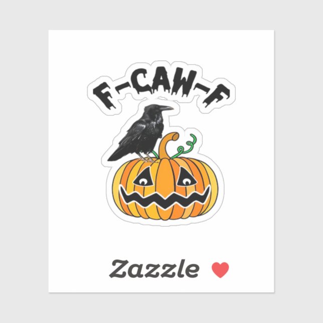 Sticker Funny Gothic Crow Humor F-Caw-F Essential (Feuille)