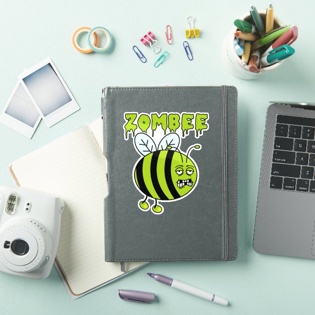 Sticker Funny Halloween Zombie Bee caractère (Couverture iPad)