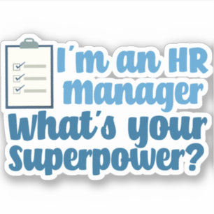 Sticker Funny Human Resources Superhero