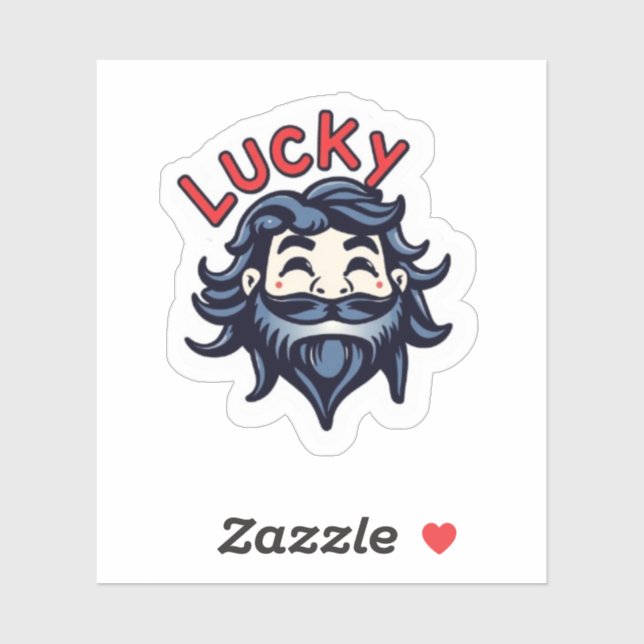 Sticker Funny Lucky Lad St Patricks Day (Feuille)