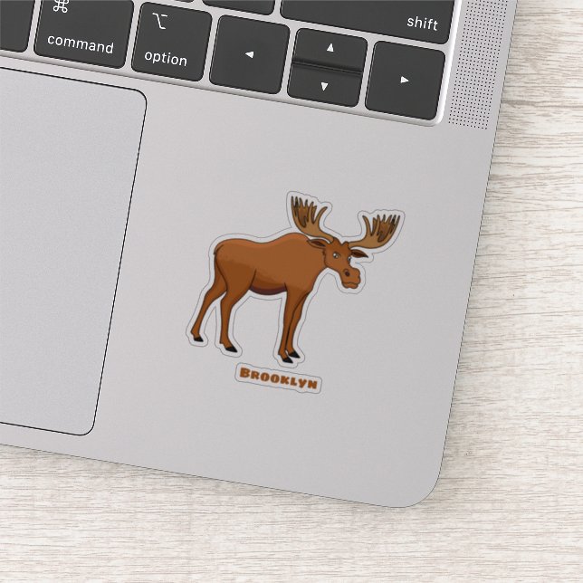 Sticker Funny moose (Détail)