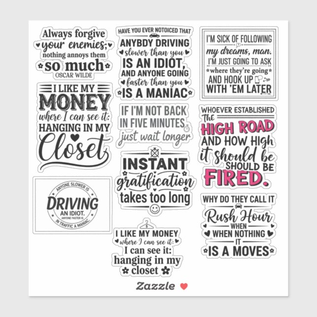 Sticker funny Motivational quotes for life To Inspire You (Feuille)