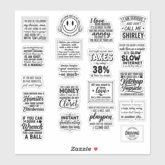 Sticker funny Motivational quotes for life To Inspire You (Feuille)