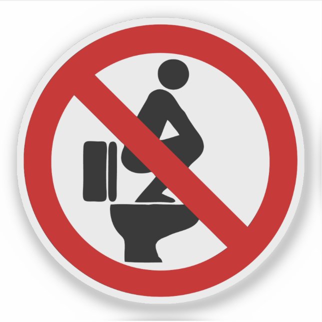 Sticker Funny NO Feet sur le siège ⚠ signe thaï ⚠ (Devant)