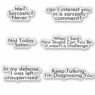 Sticker Funny pack Sarcastique Humoristique Sarcasme
